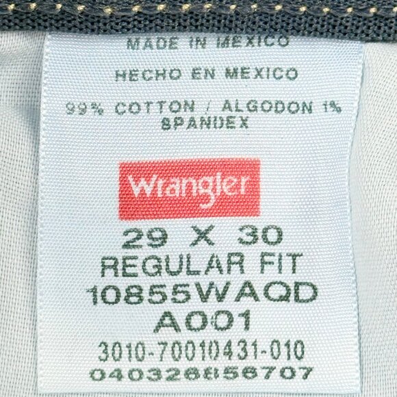 Wrangler Mens Regular Fit Stretch Blue Denim Jeans Size 29x30  Straight Leg NWOT - Picture 5 of 10